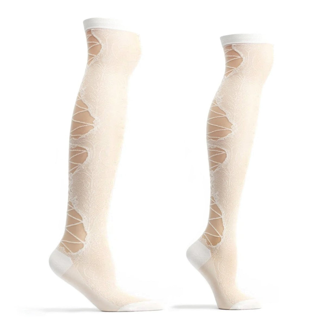 Lace Up Over the Knee Sock - W643-01 - Ozone Design Inc