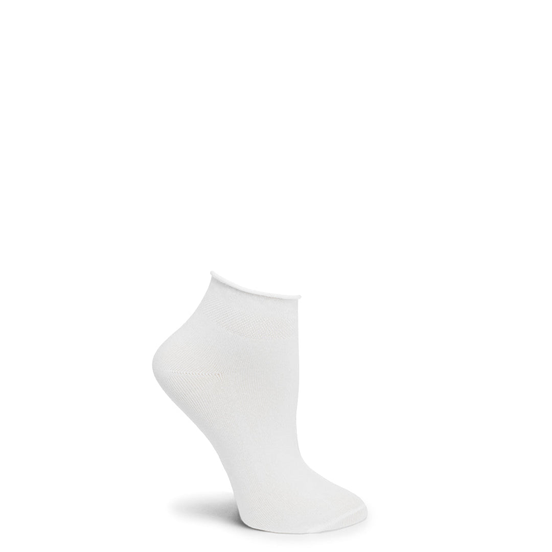 Pima Cotton Roll Top Ankle Zone Sock - WC6013-01 - Ozone Design Inc