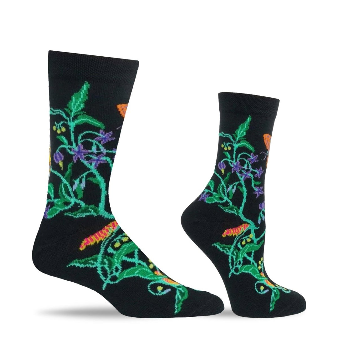 Witches Garden Woody Nightshade Sock - W1116-19 - Ozone Design Inc